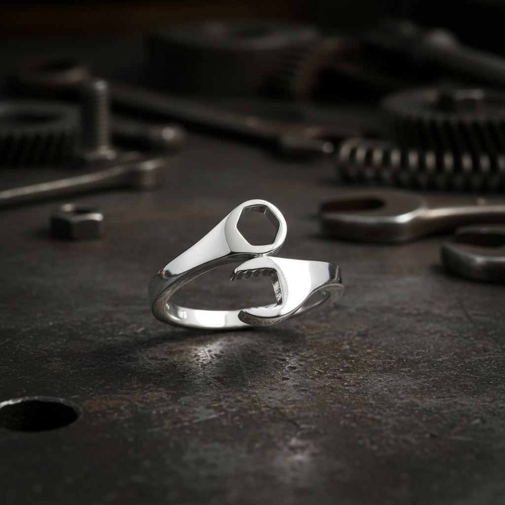 Wrench Women's Ring – Sterling Silver with High Polish Finish