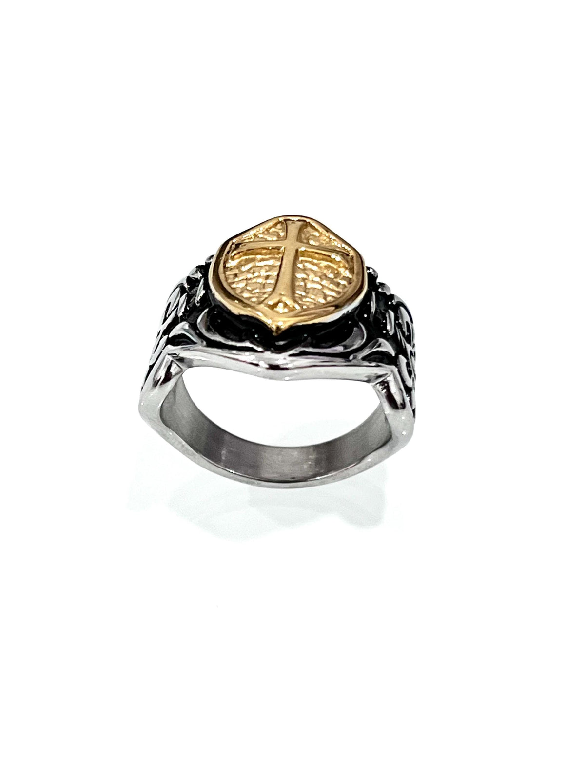 Cross Men's Ring – Stainless Steel