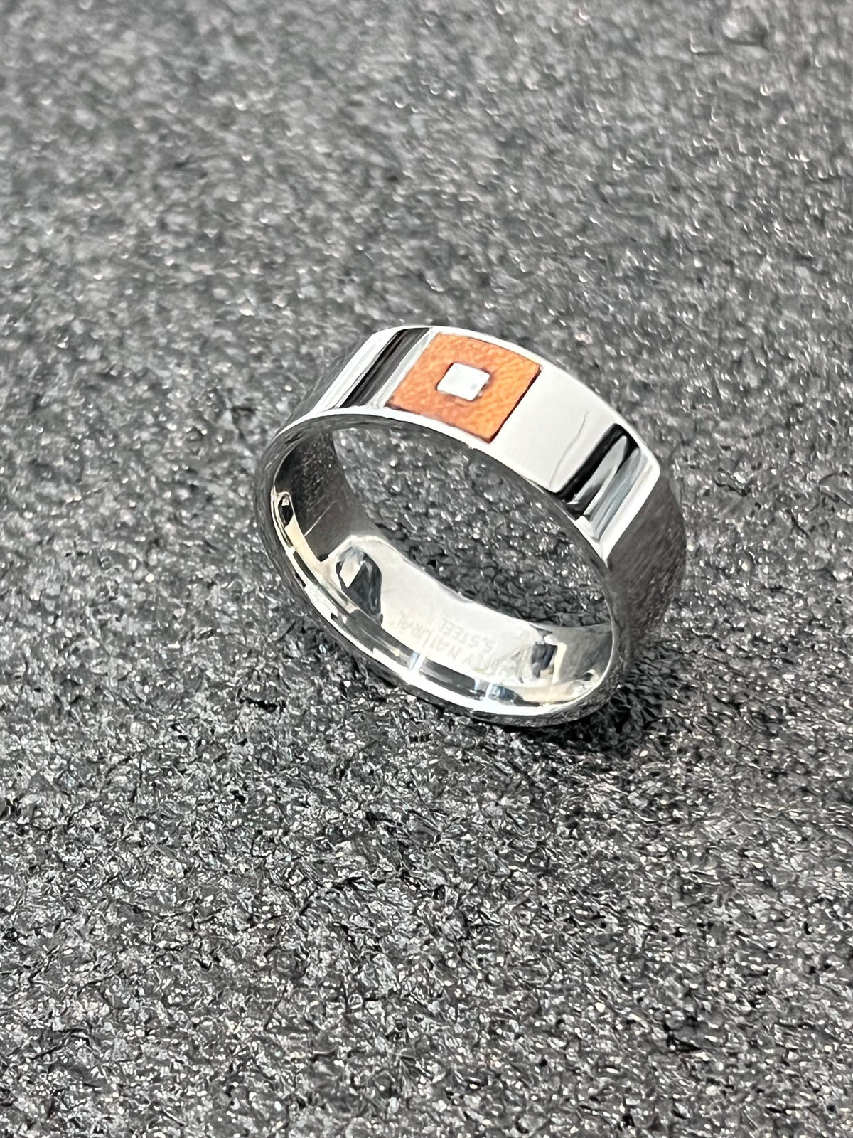 Men's Leather Signet Ring