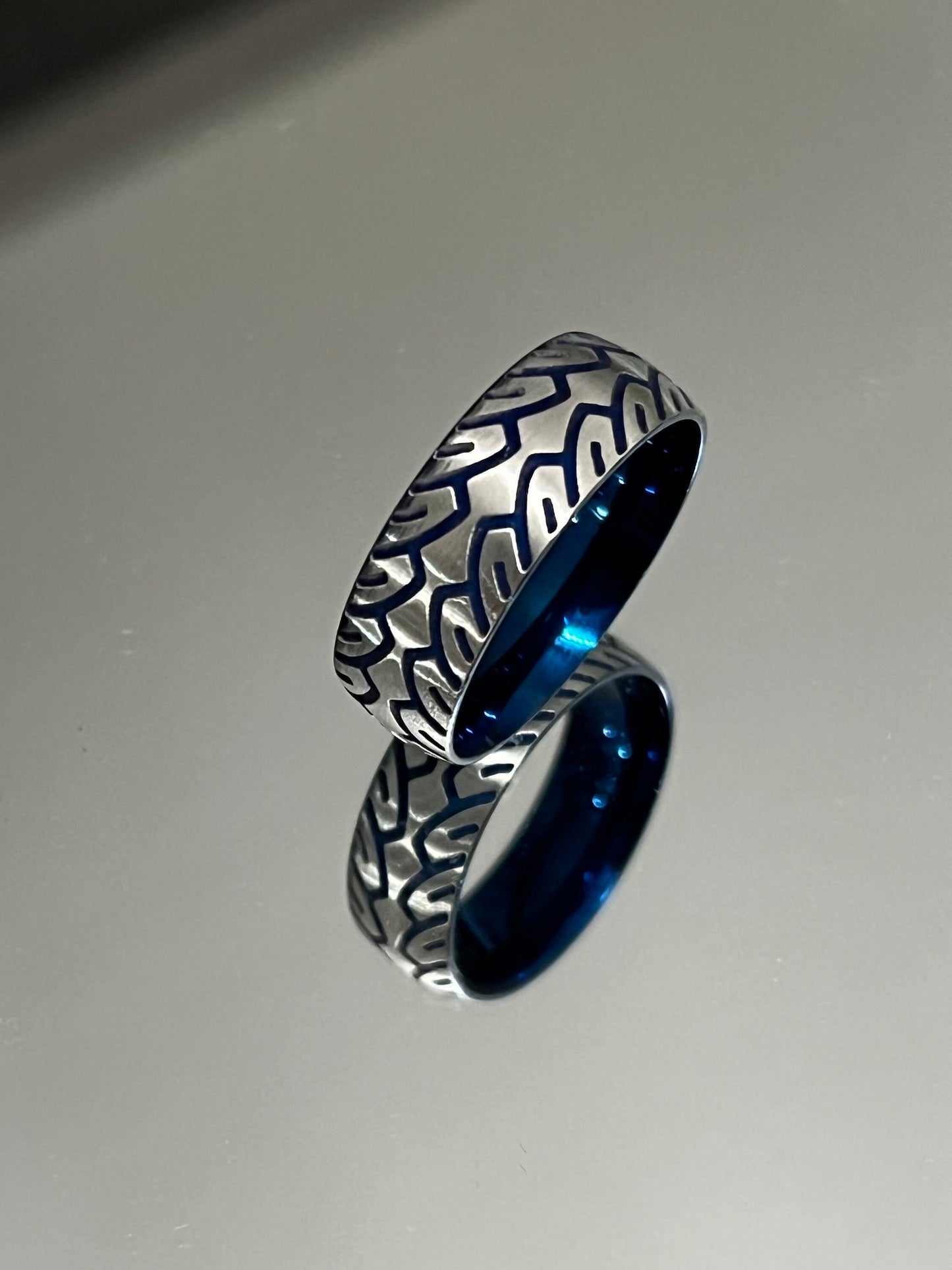 Blue Stainless Steel Tire Ring