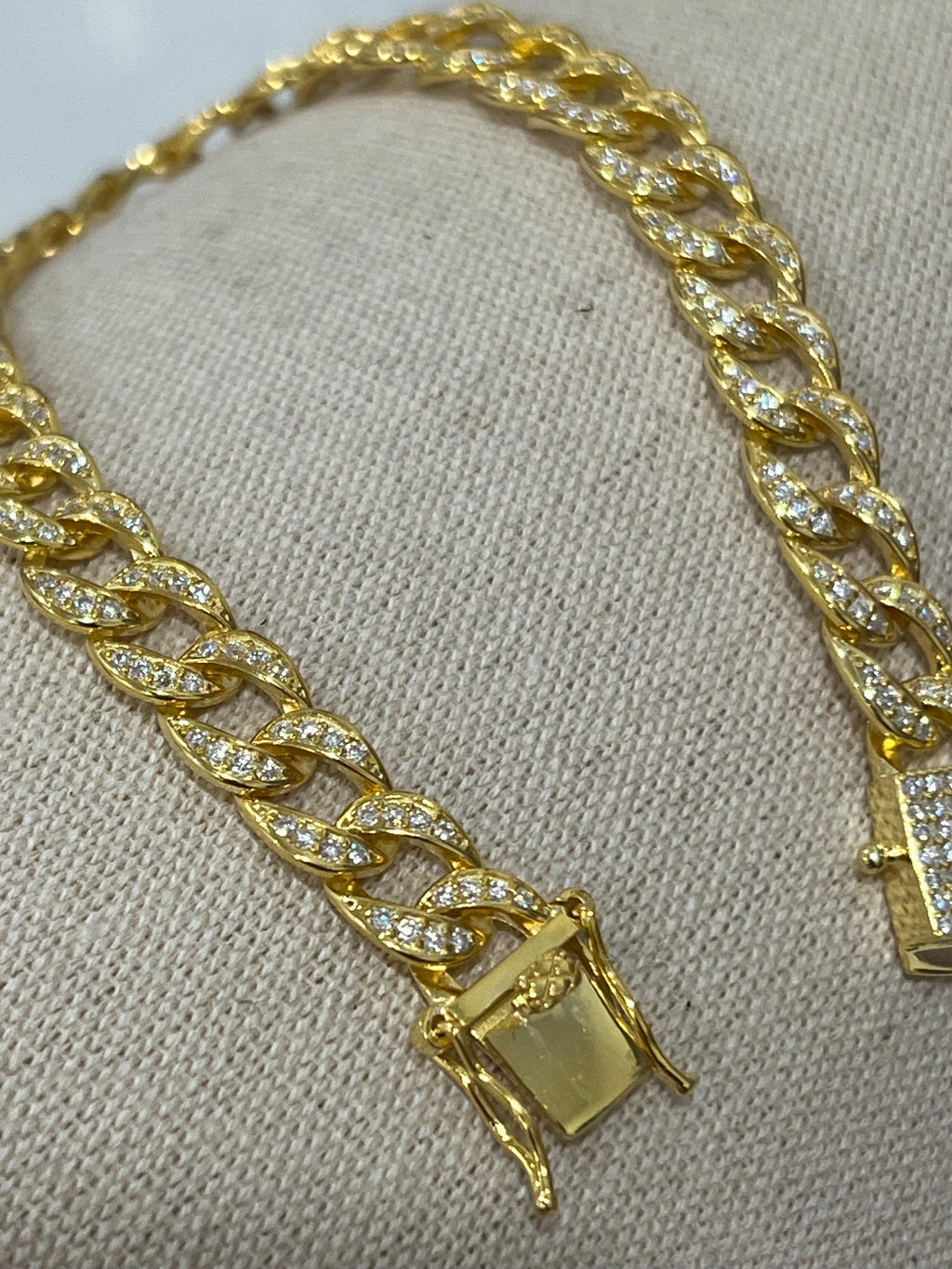 Gold Moissanite Bracelet – 925 Sterling Silver