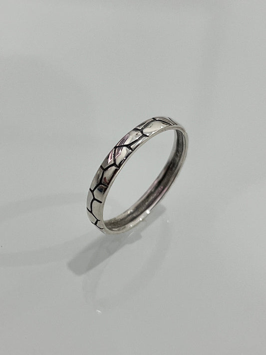 Oxidized Sterling Silver Design Ring