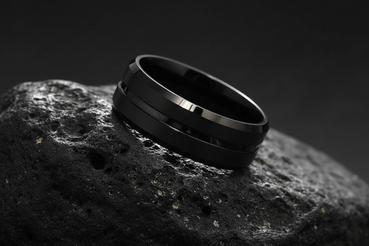 Midnight Men's Ring – Tungsten