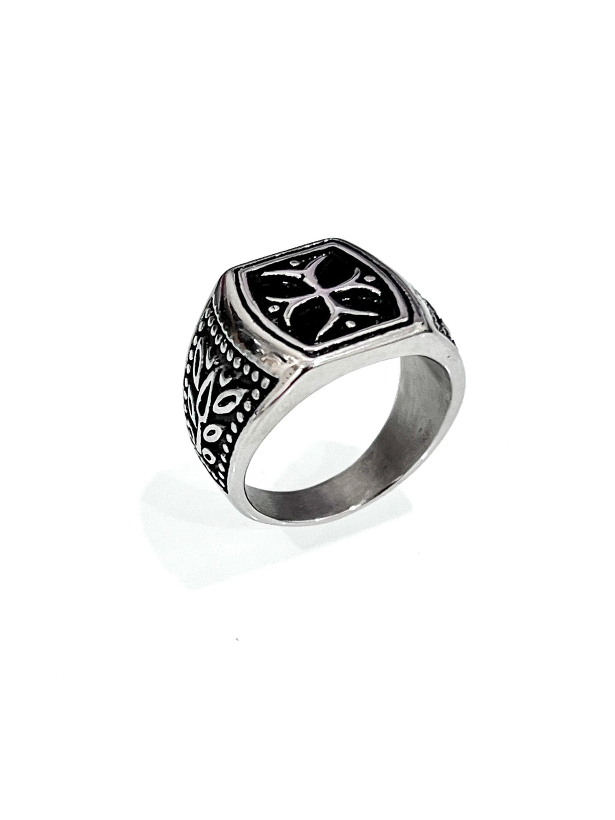 Cross Ring – Stainless Steel