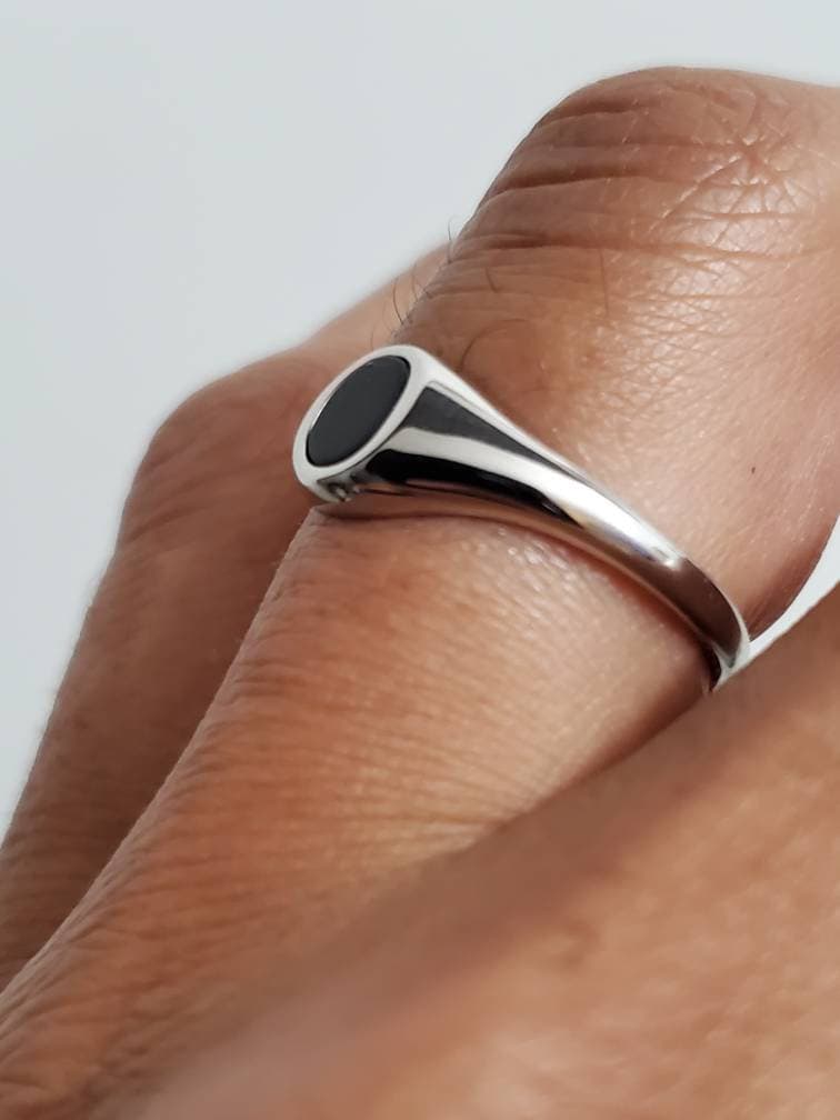 Simple Signet Stone Ring