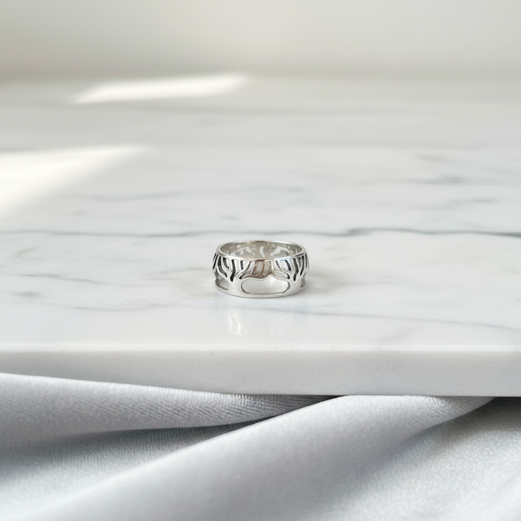 Tree of Life Men's Wedding Ring – Sterling Silver