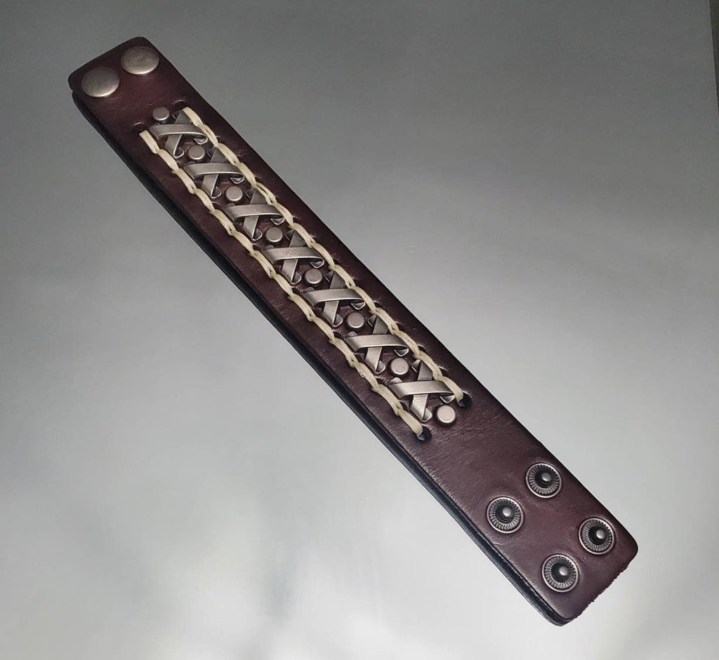 Handmade Brown Leather Bracelet
