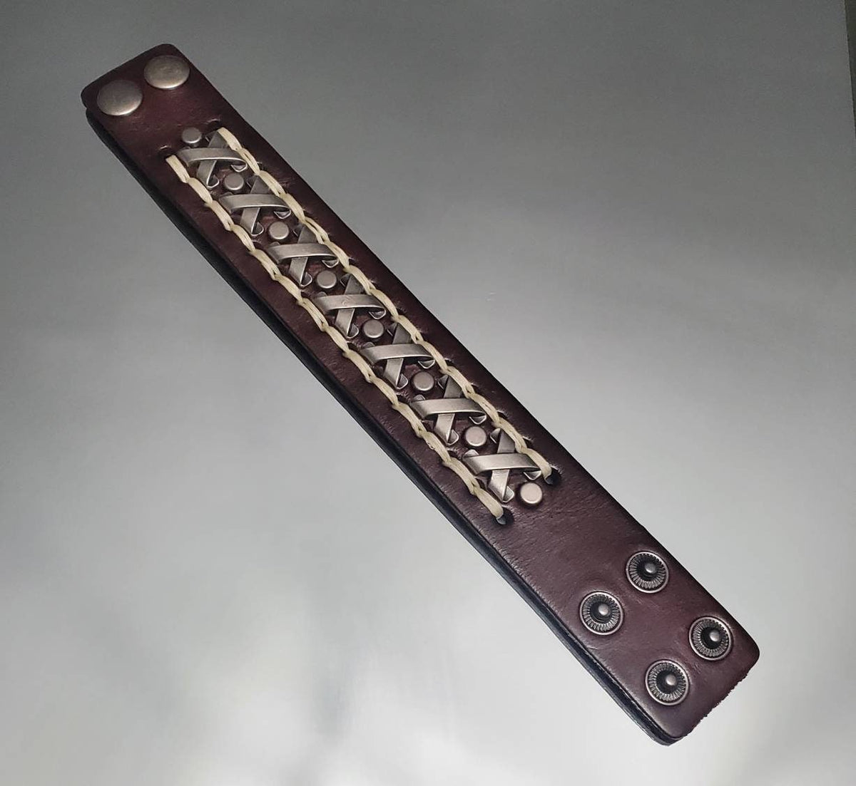 Handmade Brown Leather Bracelet