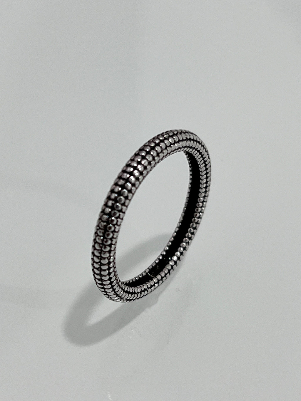 Beaded Unisex Ring – Sterling Silver