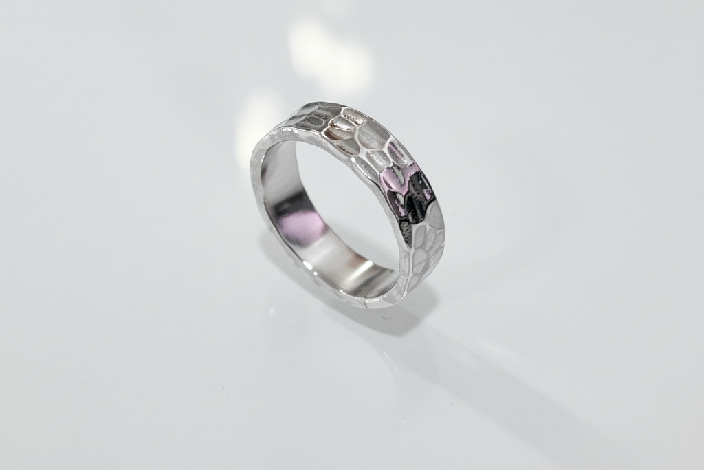 Hammer Band Sterling Silver Men's Ring