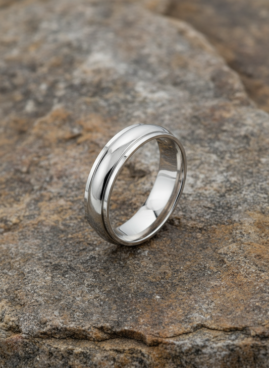 Spinner Band Sterling Silver Tarnish Free