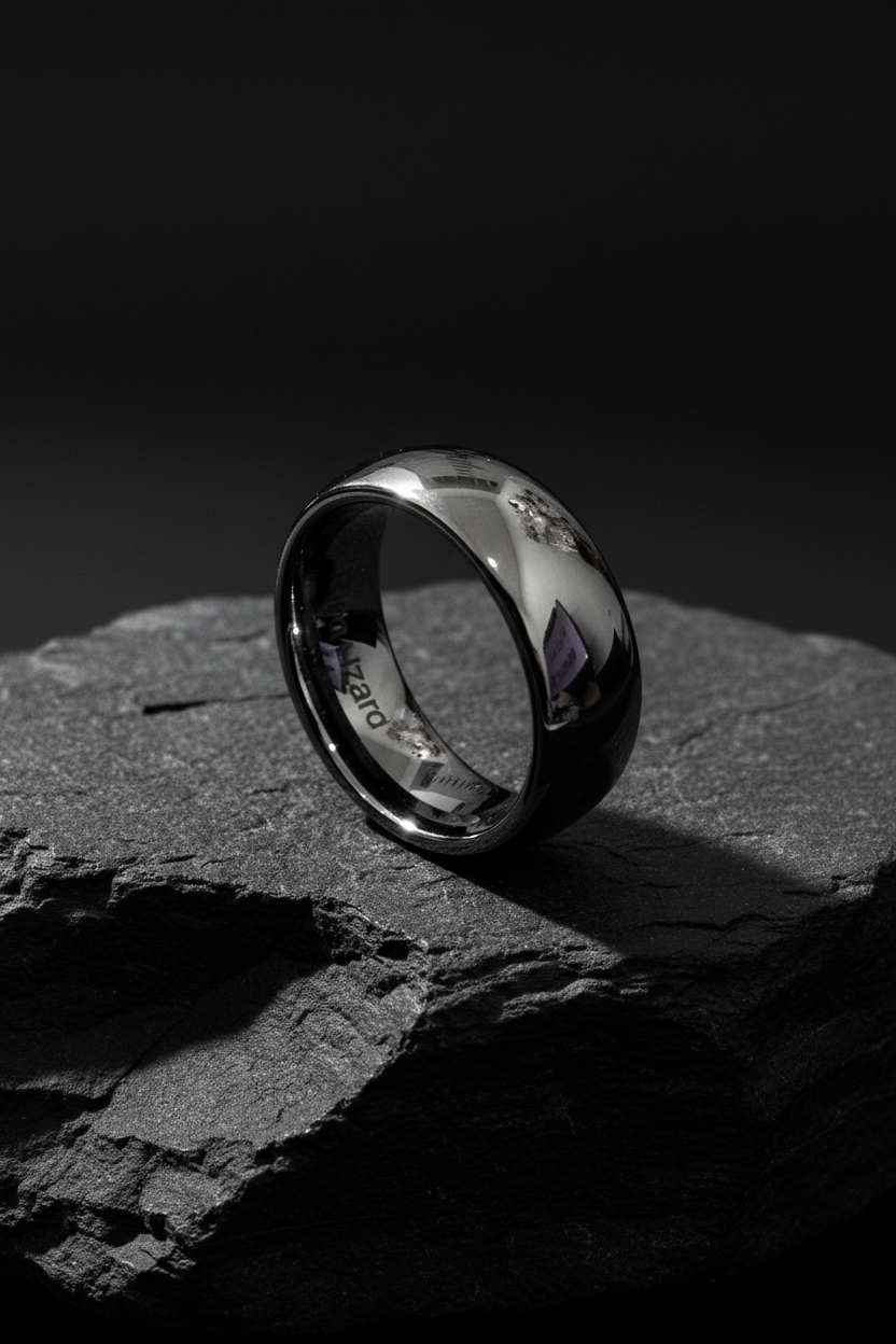 Scratch Gun Metal Unisex Wedding Ring – Tungsten