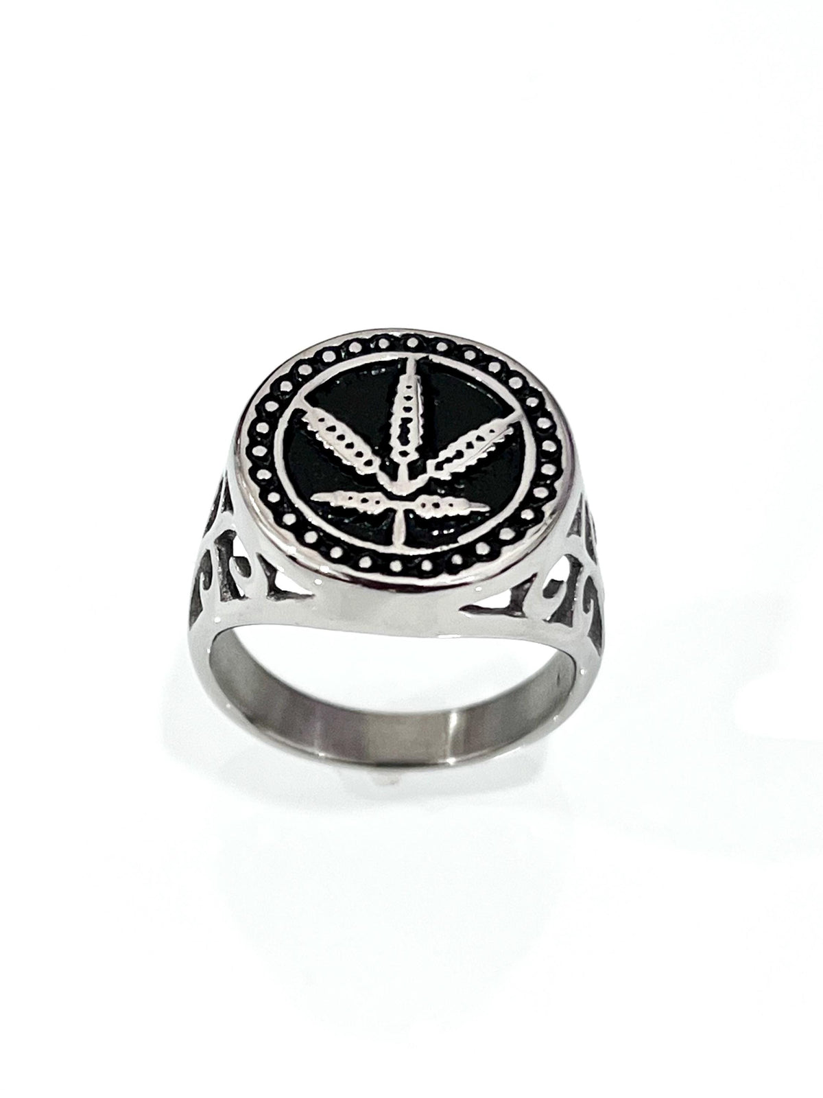 Marijuana Men's Ring – Stainless Steel