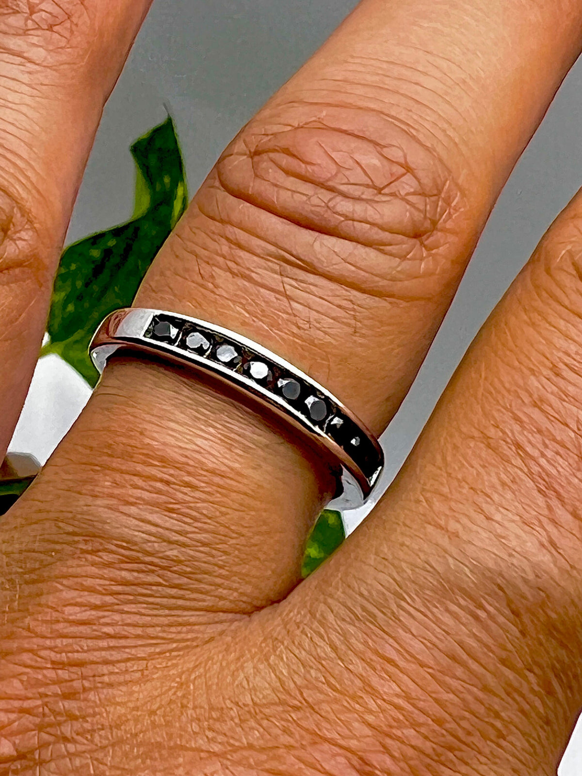 Black Cubic Zirconia Ring