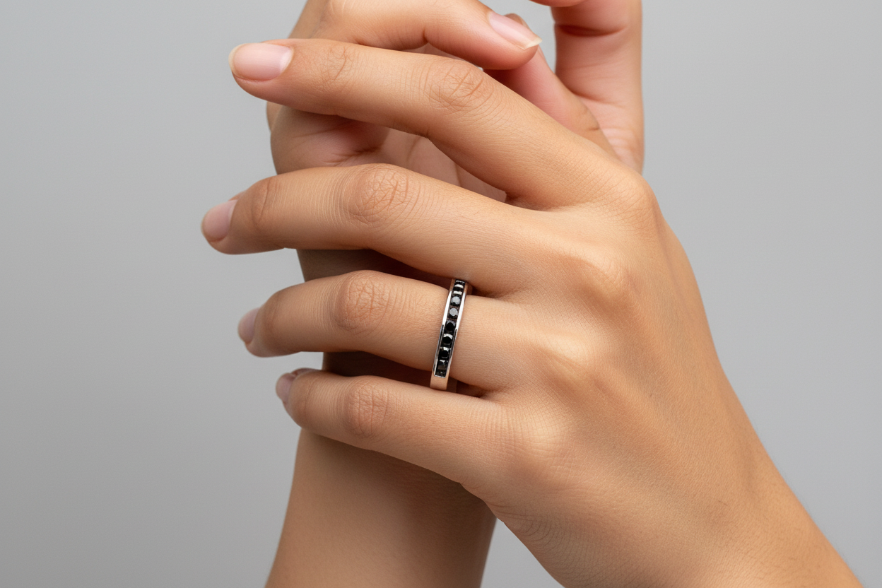 Black Cubic Zirconia Ring