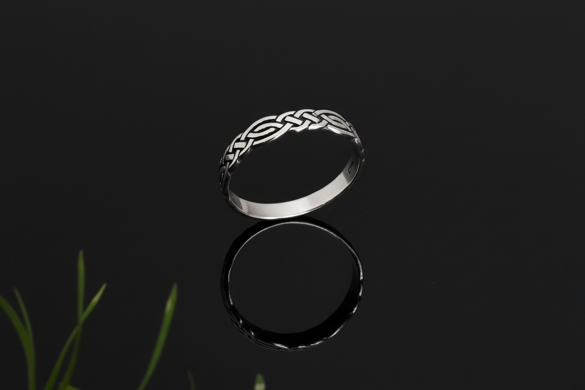 Celtic Sterling Silver Band