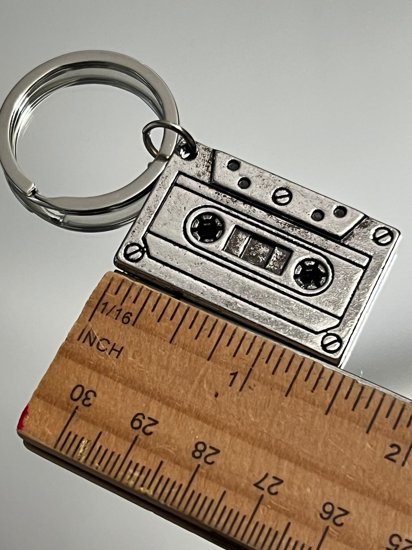 Vintage Cassette Keychain and Headphones