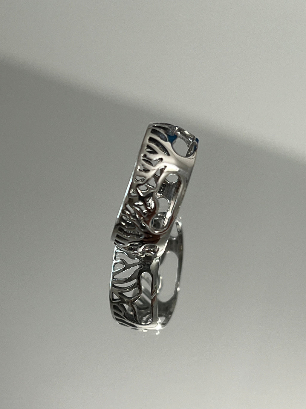 Tree of Life Men's Wedding Ring – Sterling Silver