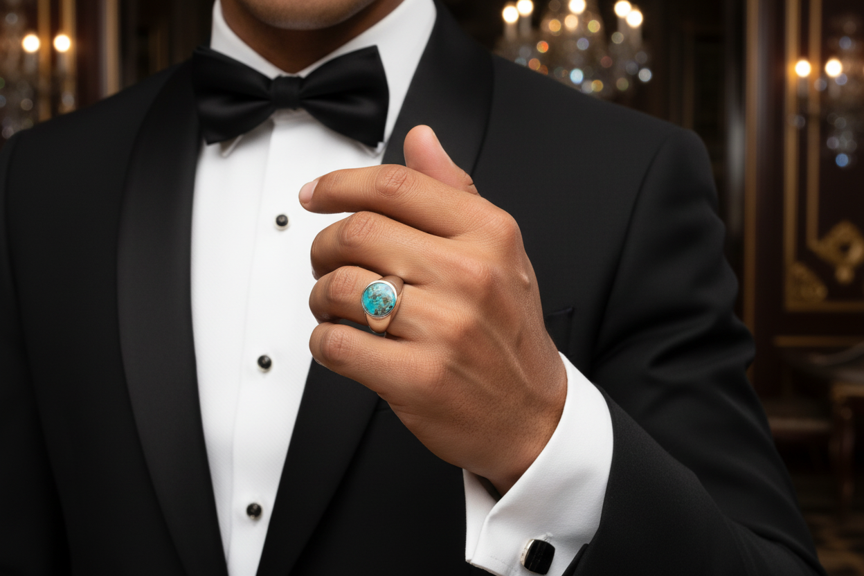 Turquoise Signet Ring 12mm