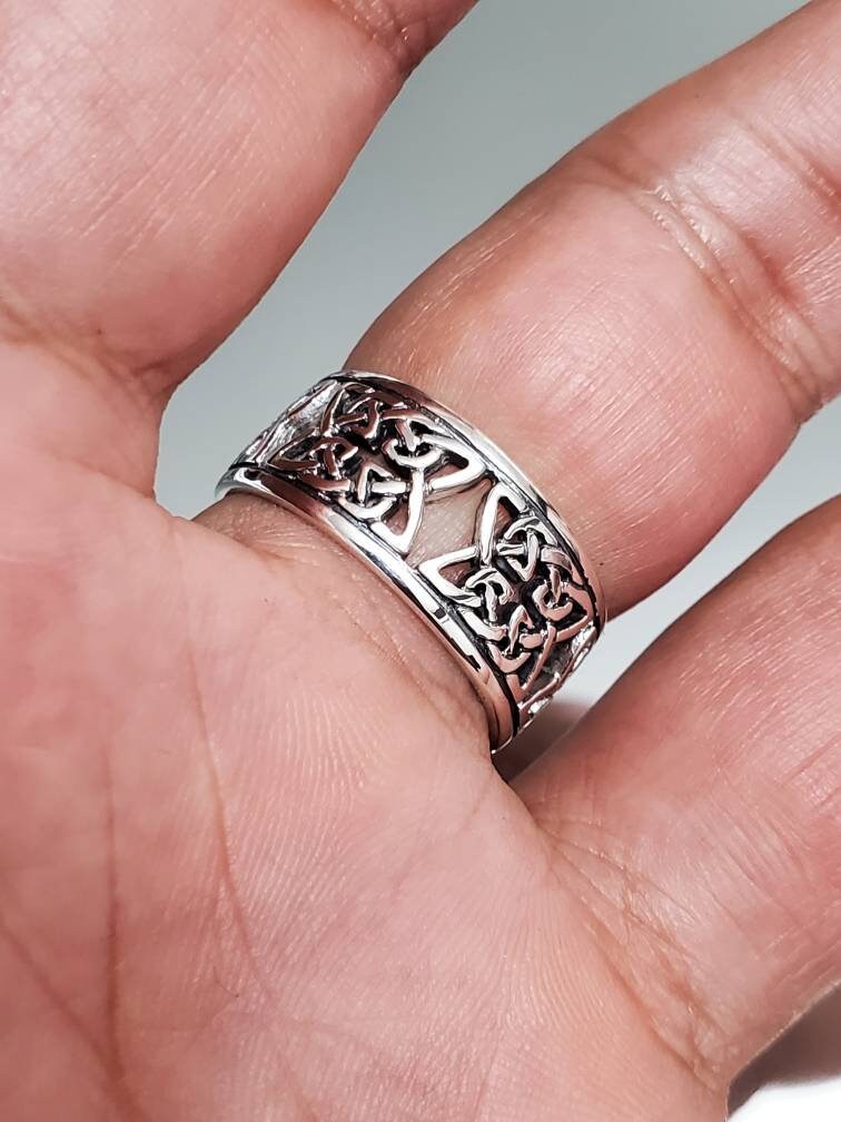 Celtic Design Sterling Silver 925 Band