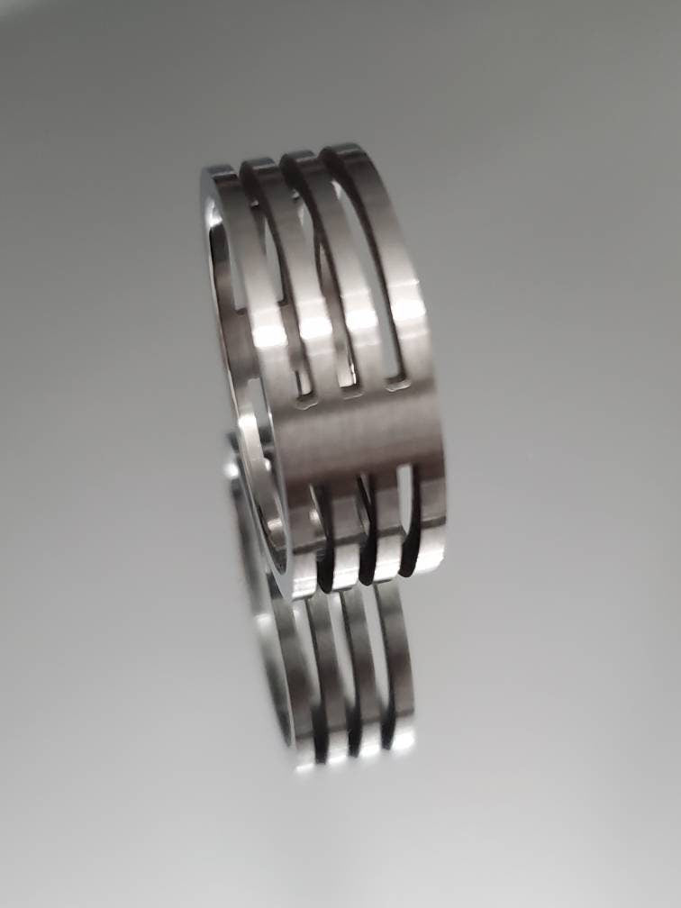 3 Stripes Band 316L Stainless Steel