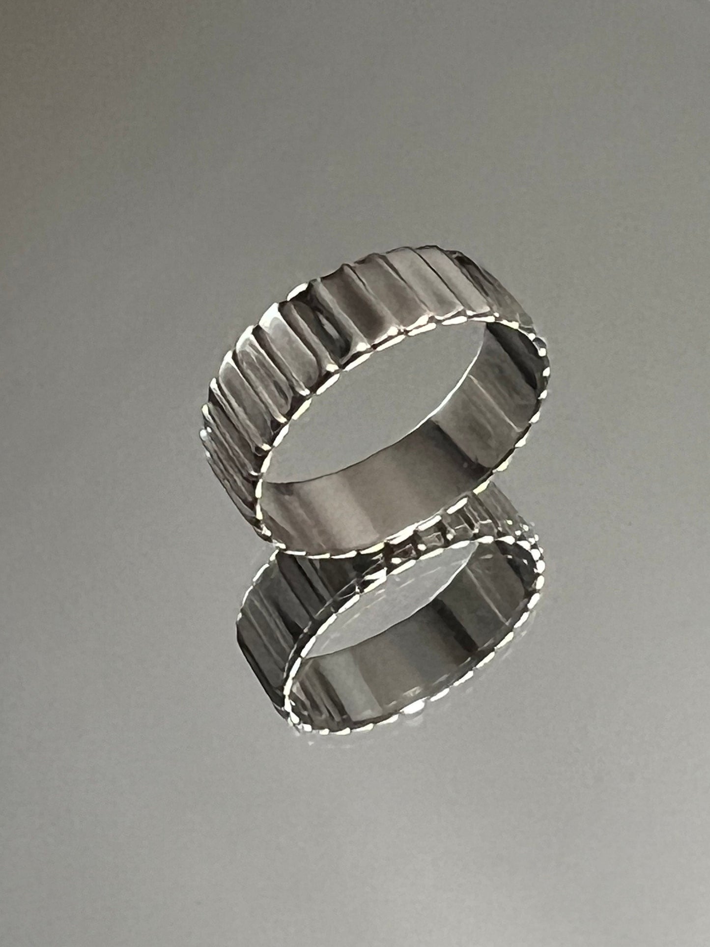 Striped Twist Men's Sterling Silver Ring