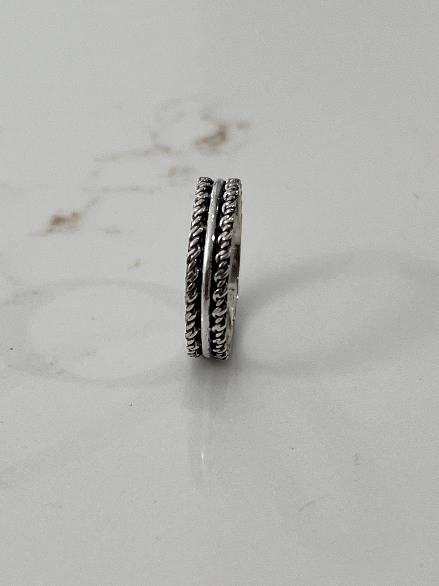 Sterling Silver Rope Ring, Durable Men's Band, Silver Band, Wedding Statement Ring, Gift for him/her, Unisex