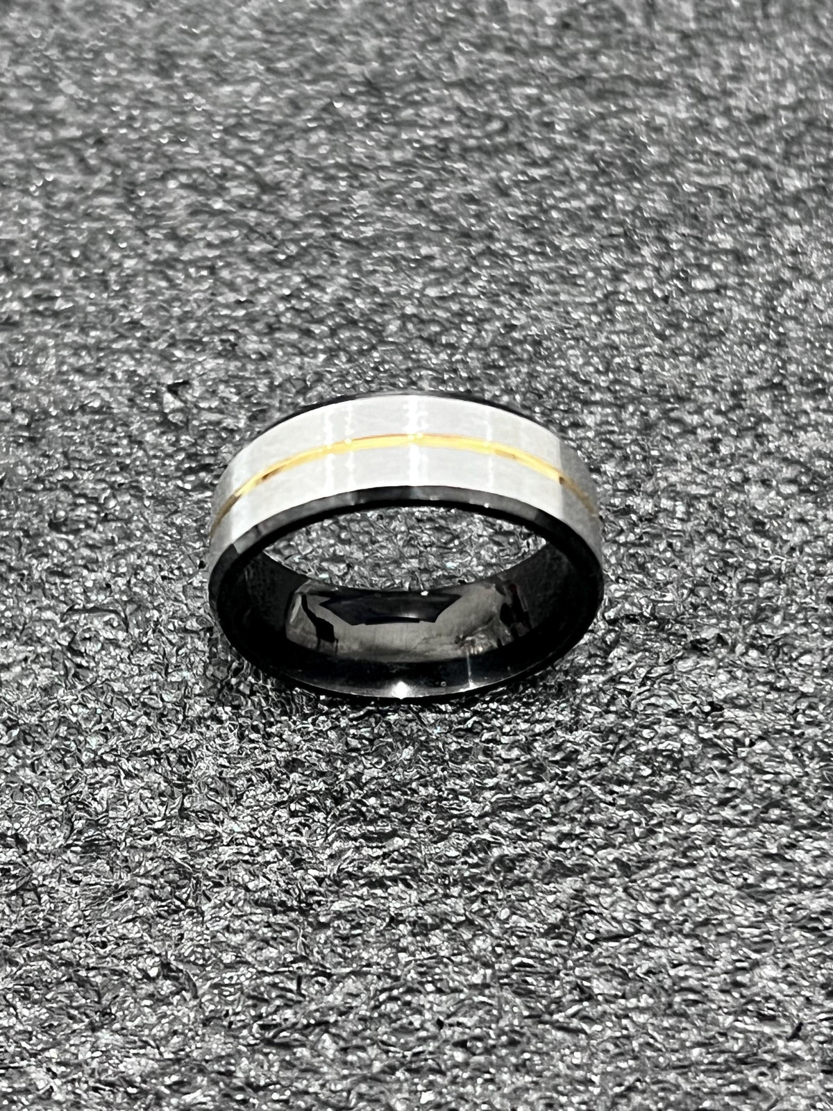Gold Stripe Ring – 8mm Band Width