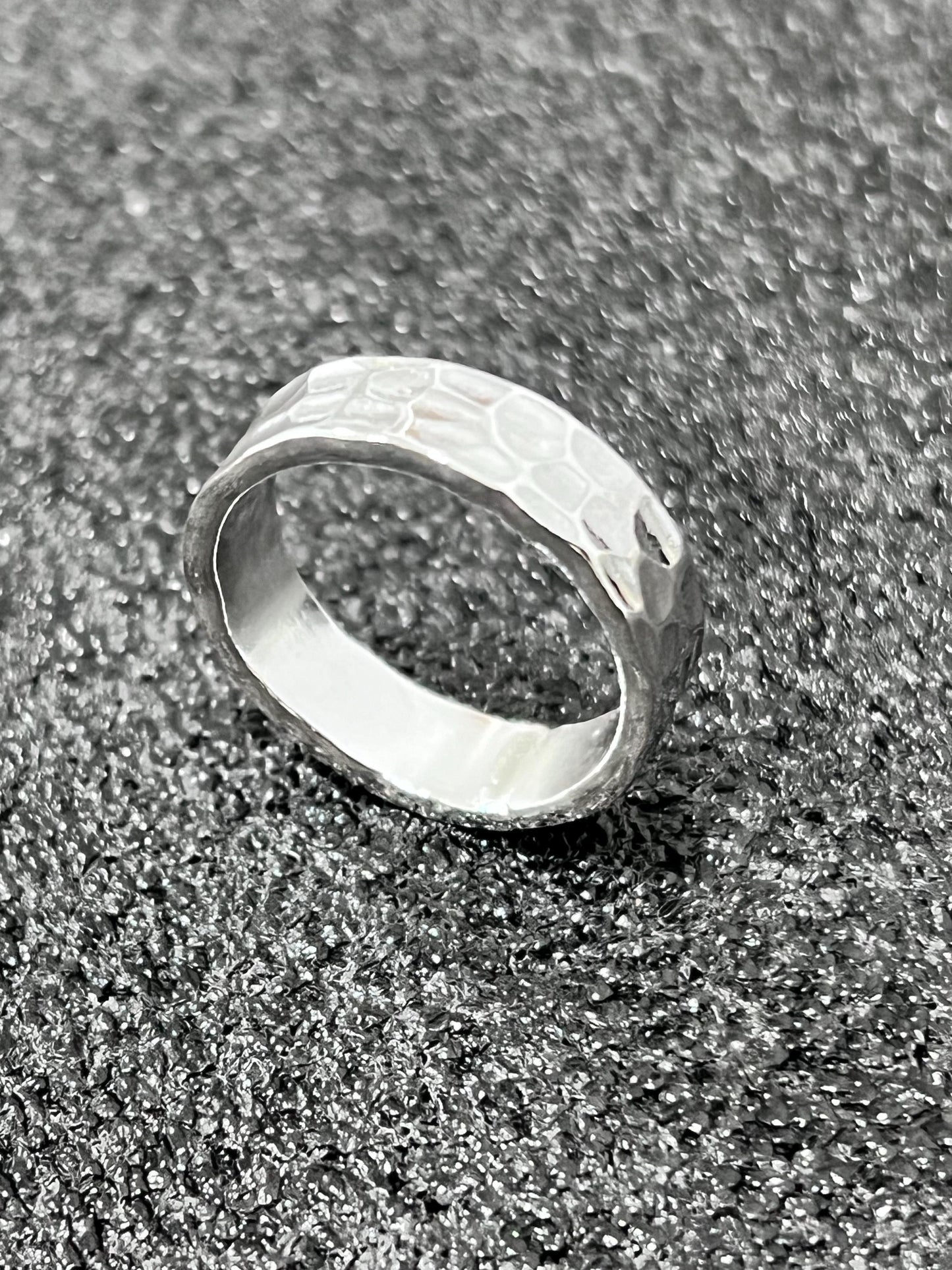 Hammer Band Sterling Silver Men's Ring