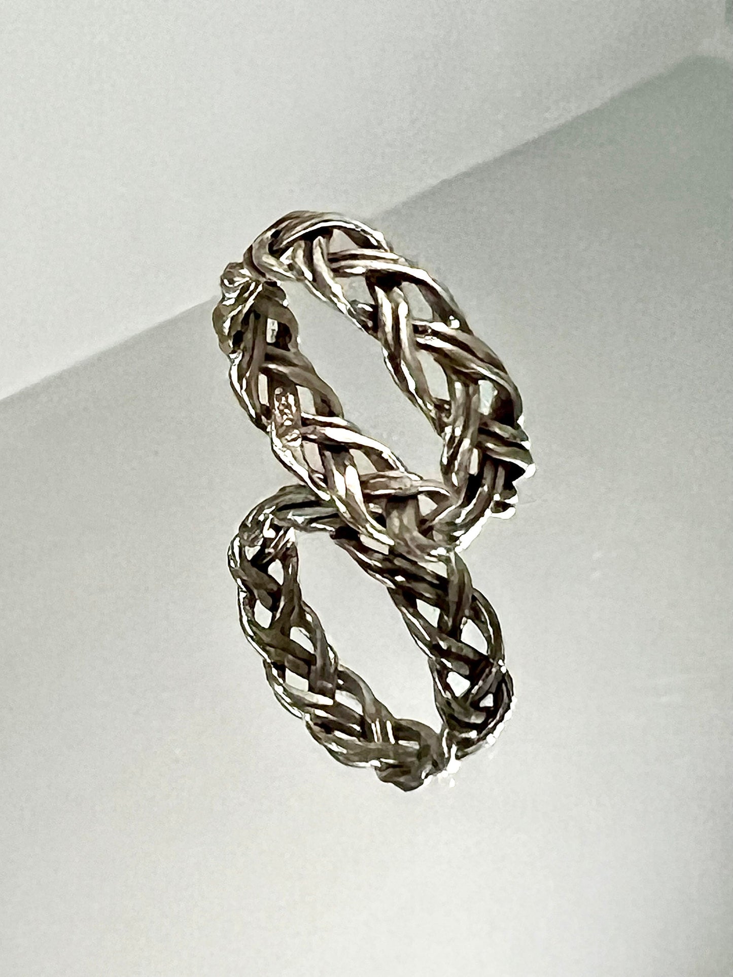 Love Intertwined Braided Sterling Silver Men's Ring