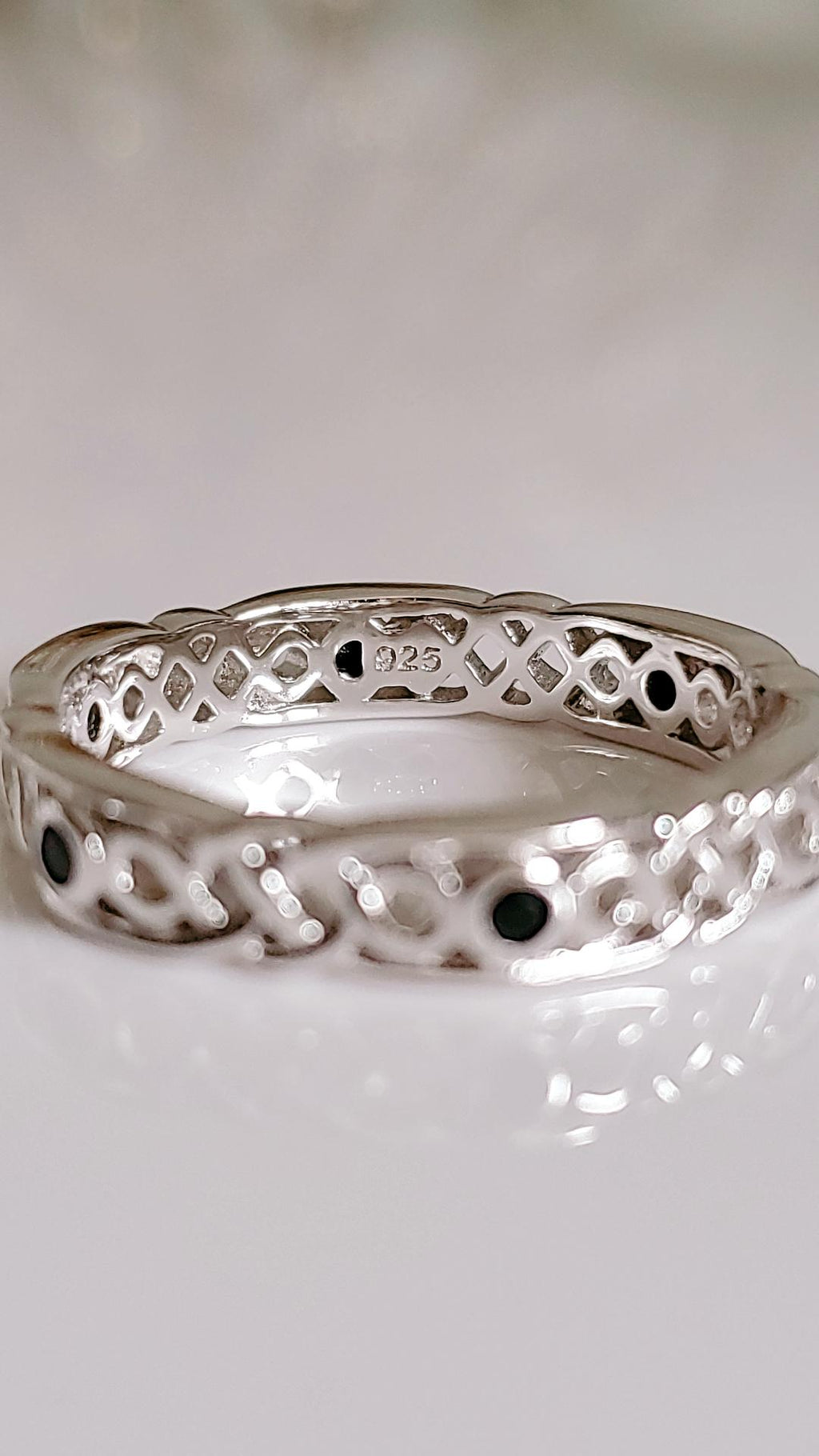 Celtic Braided Thumb Onyx Ring – 925 Sterling Silver
