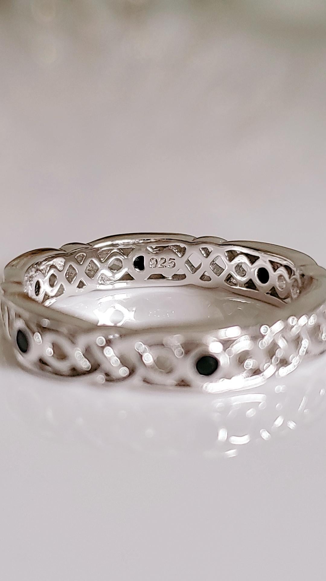 Celtic Braided Thumb Onyx Ring – 925 Sterling Silver