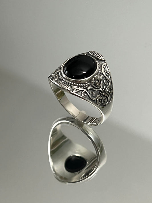 Bohemian Classic Men's Onyx Signet Ring