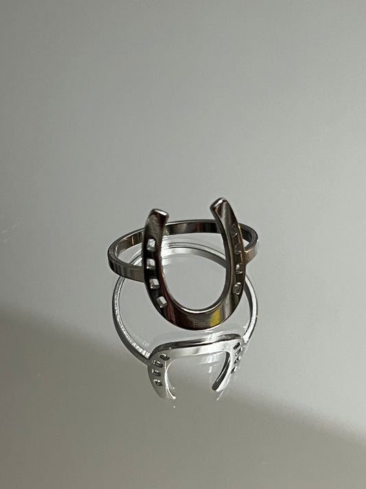 Horse Shoe Ring Men's Stainless Steel