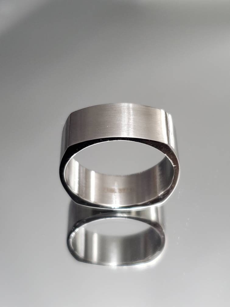 Geometric Square Fashionable Men's Ring – Stainless Steel