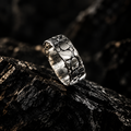 Stonework Men's Wedding Ring – Sterling Silver