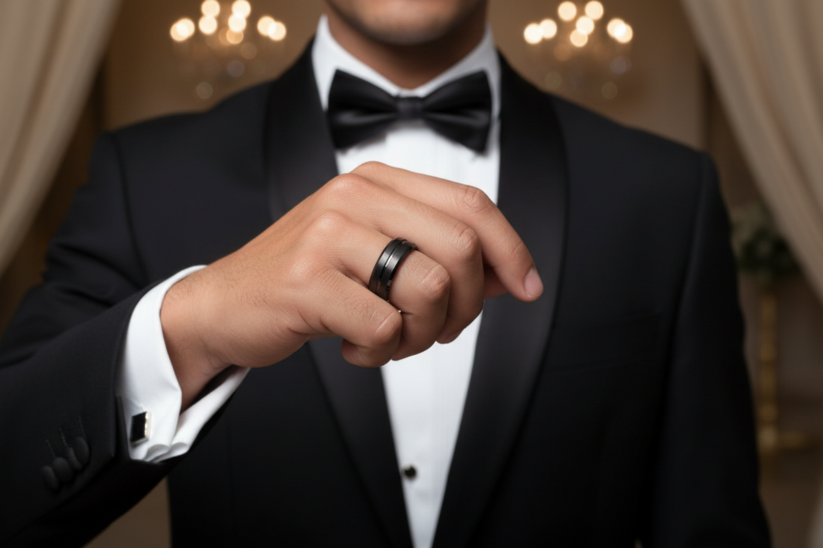 Midnight Men's Ring – Tungsten
