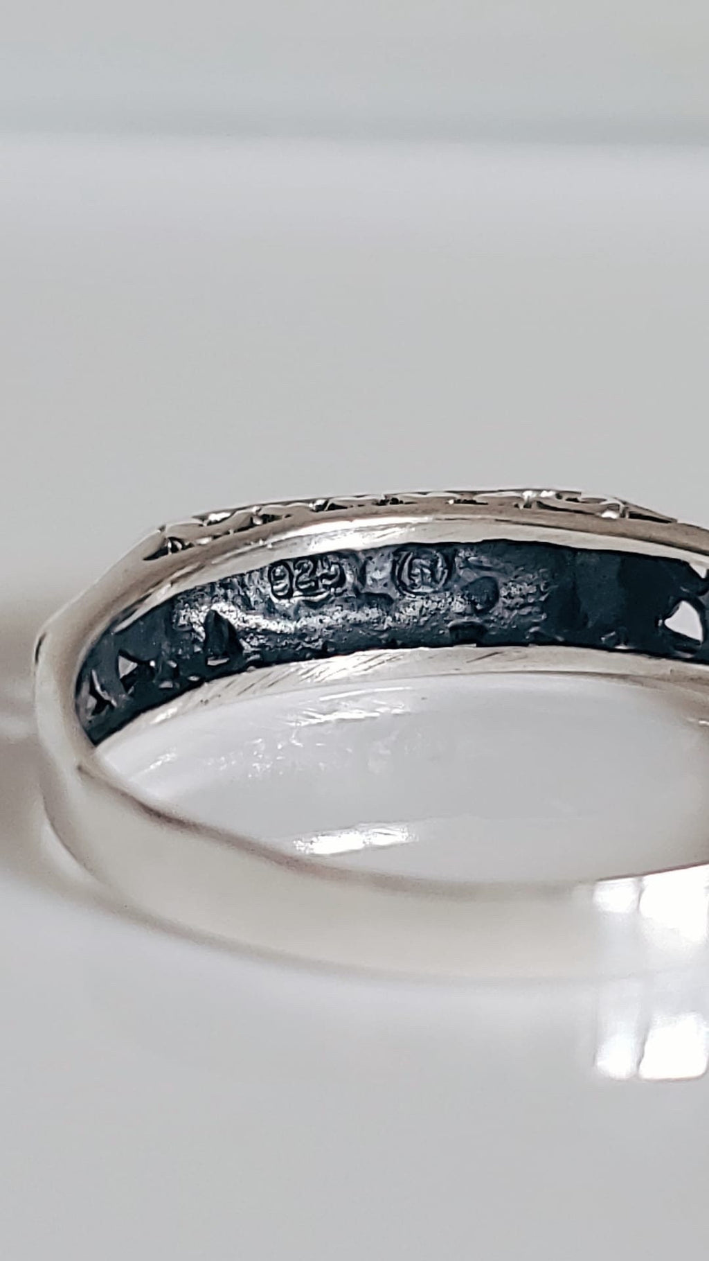 4.8mm Oxidized Design Ring – Sterling Silver
