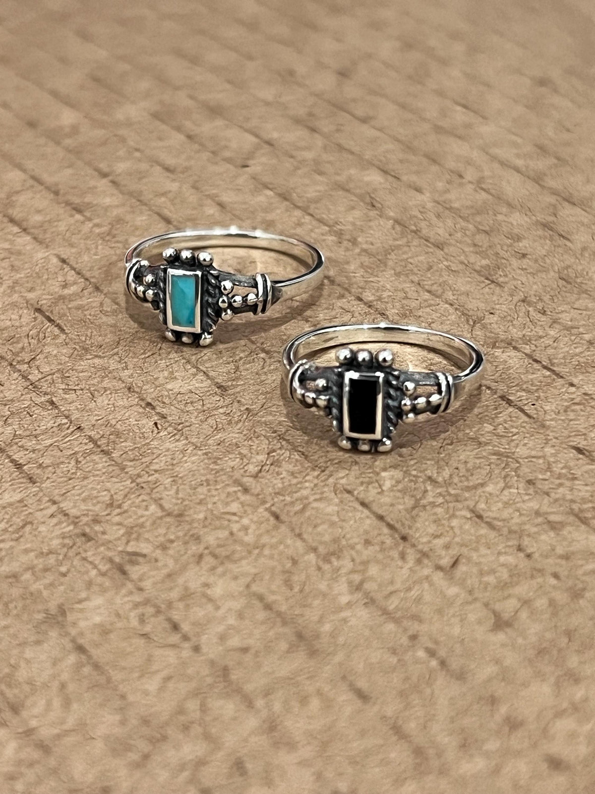 Black Agate Signet Ring – Sterling Silver