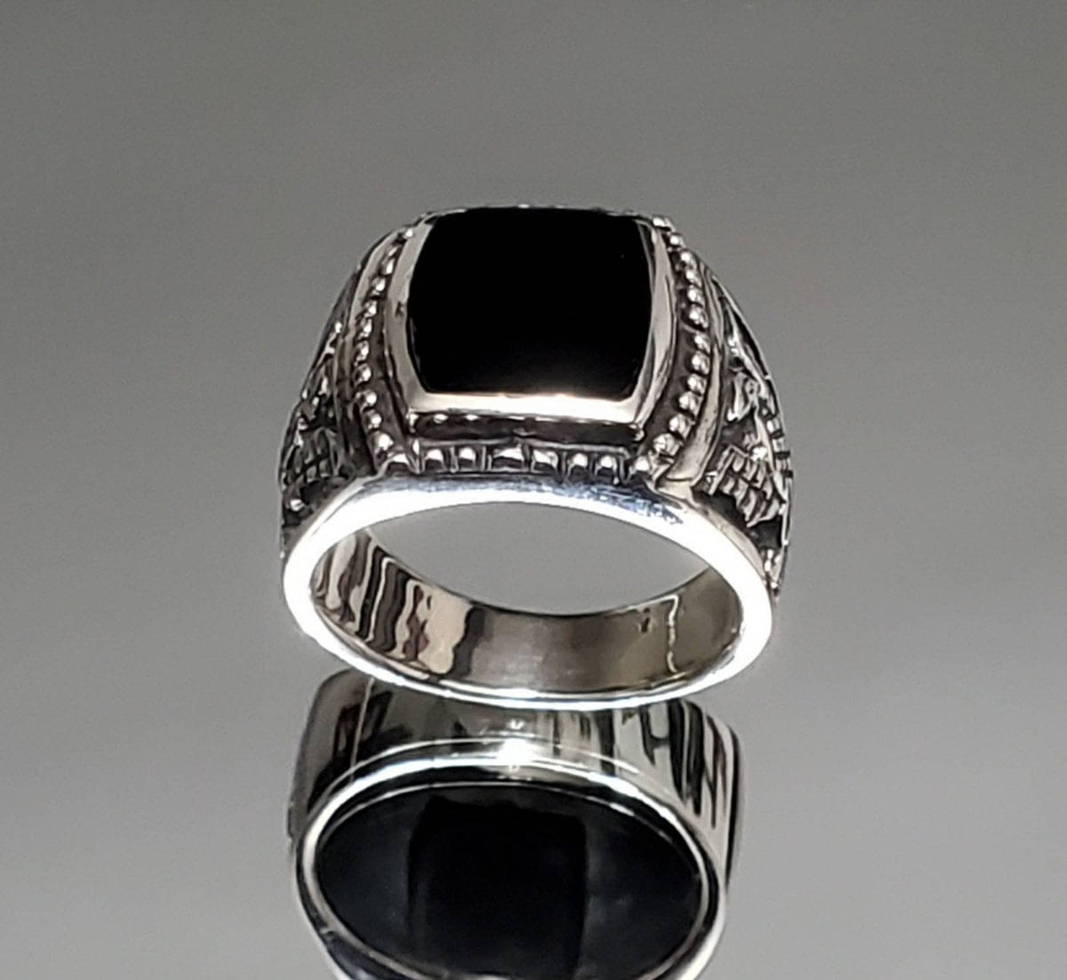 Kingsman Onyx Eagle Ring