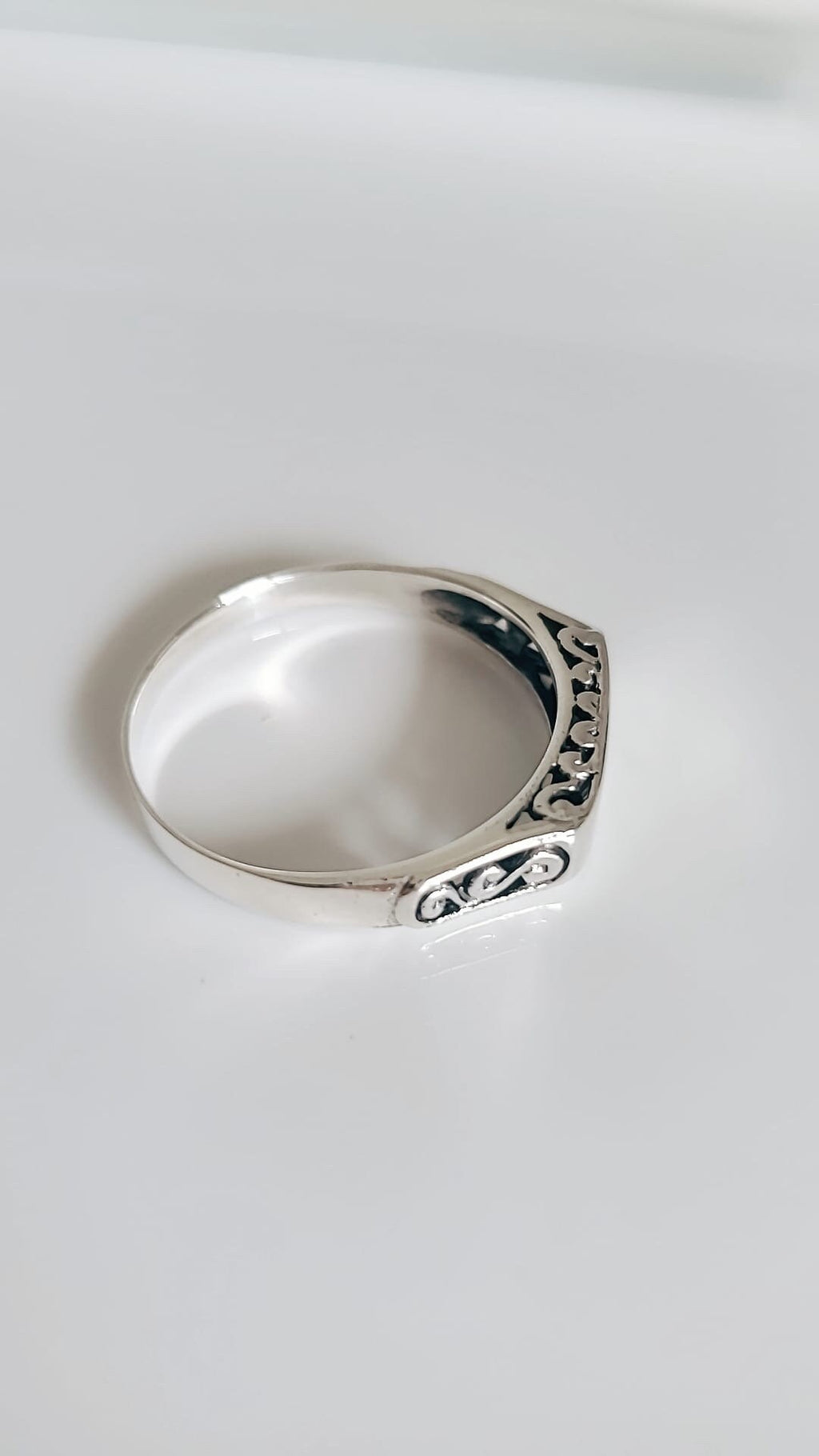4.8mm Oxidized Design Ring – Sterling Silver