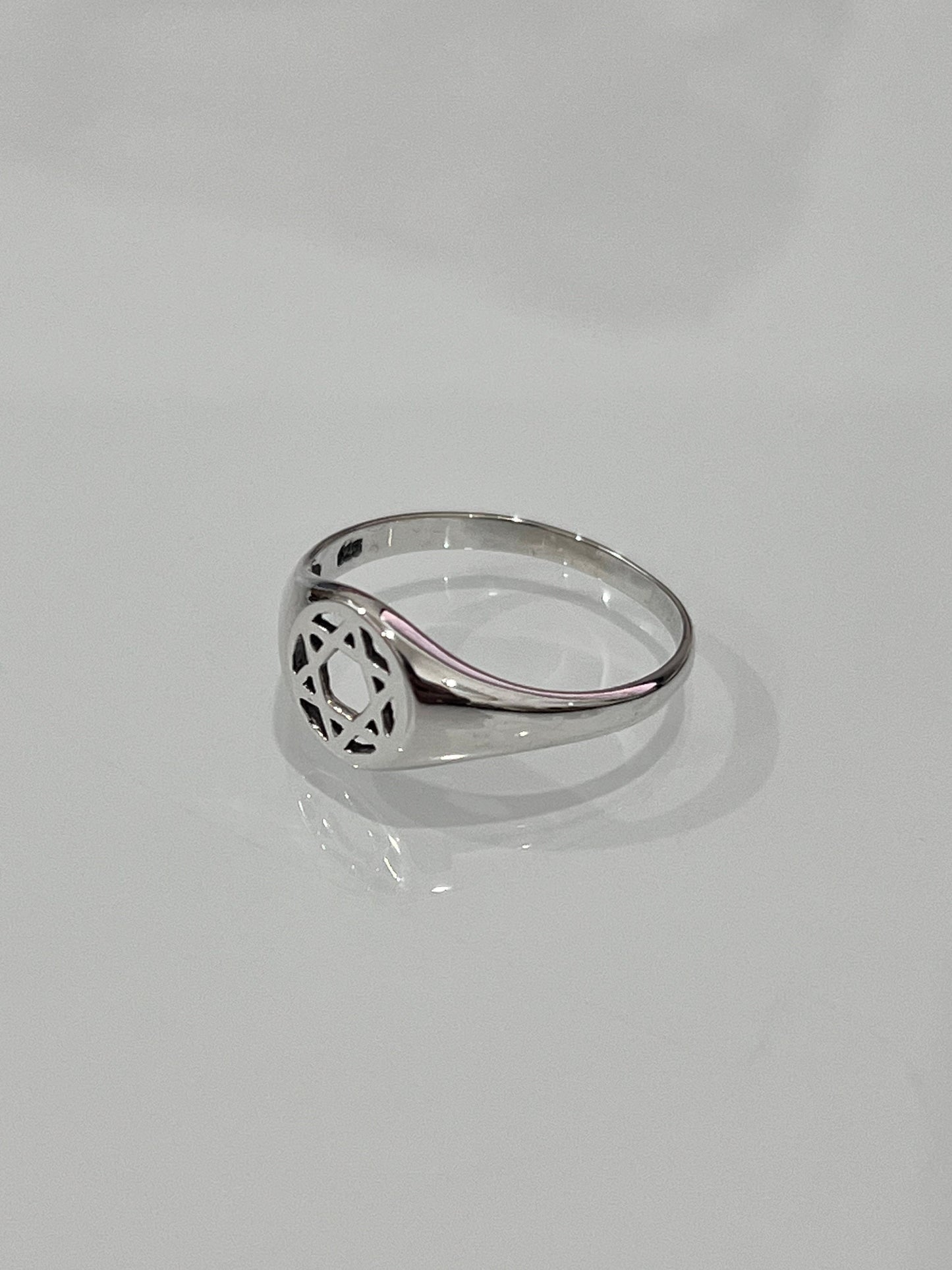 Star of David Ring, Men's Sterling Silver Black Agate Stone Ring, Gift for him, 925 Silver Band