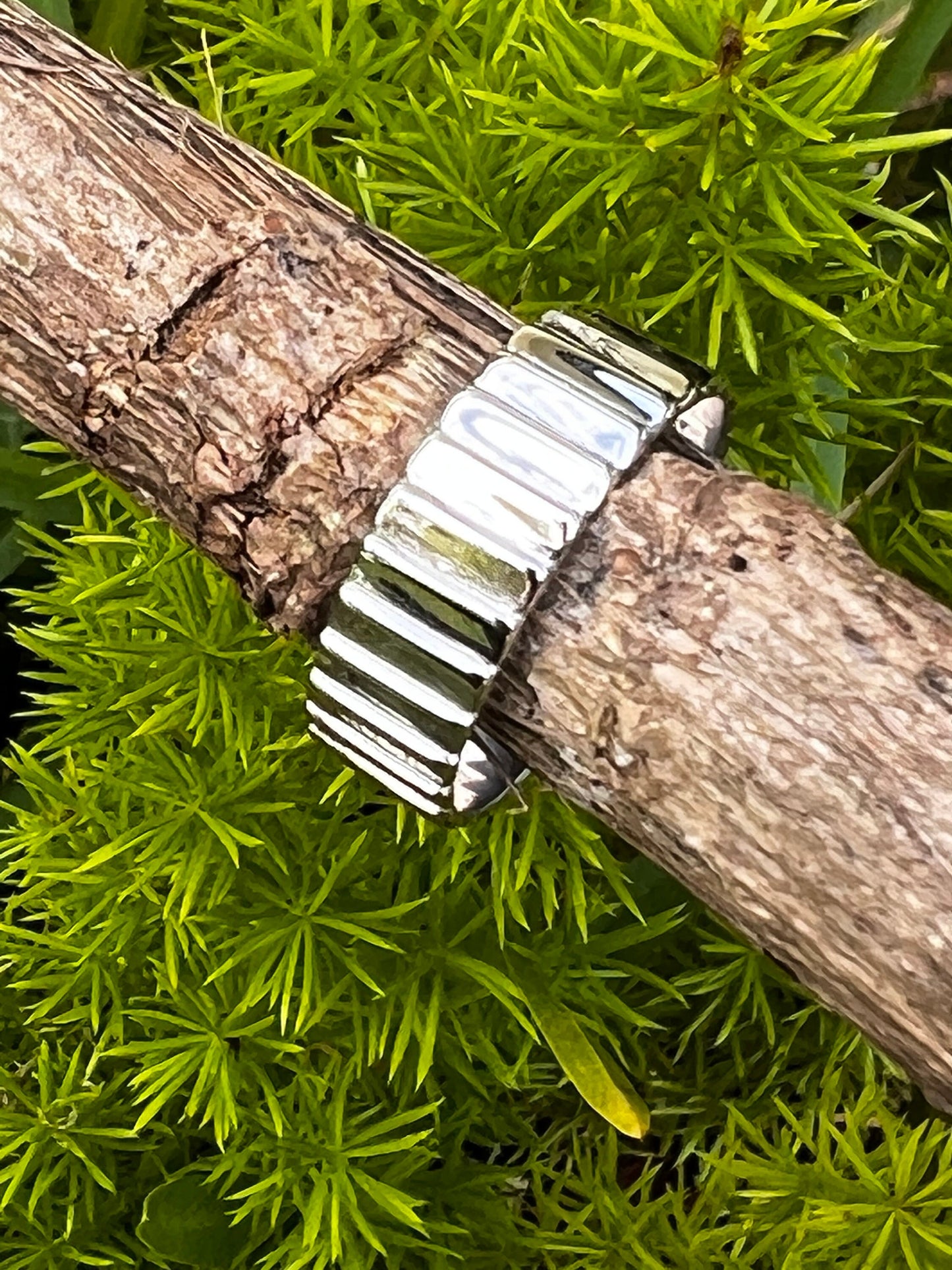 Striped Twist Men's Sterling Silver Ring