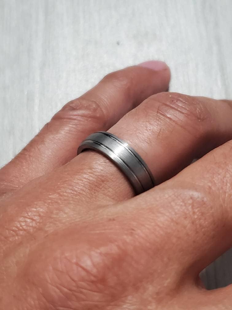 Tungsten Ring, Wedding Men's Ring, Unisex Band, Thumb Ring