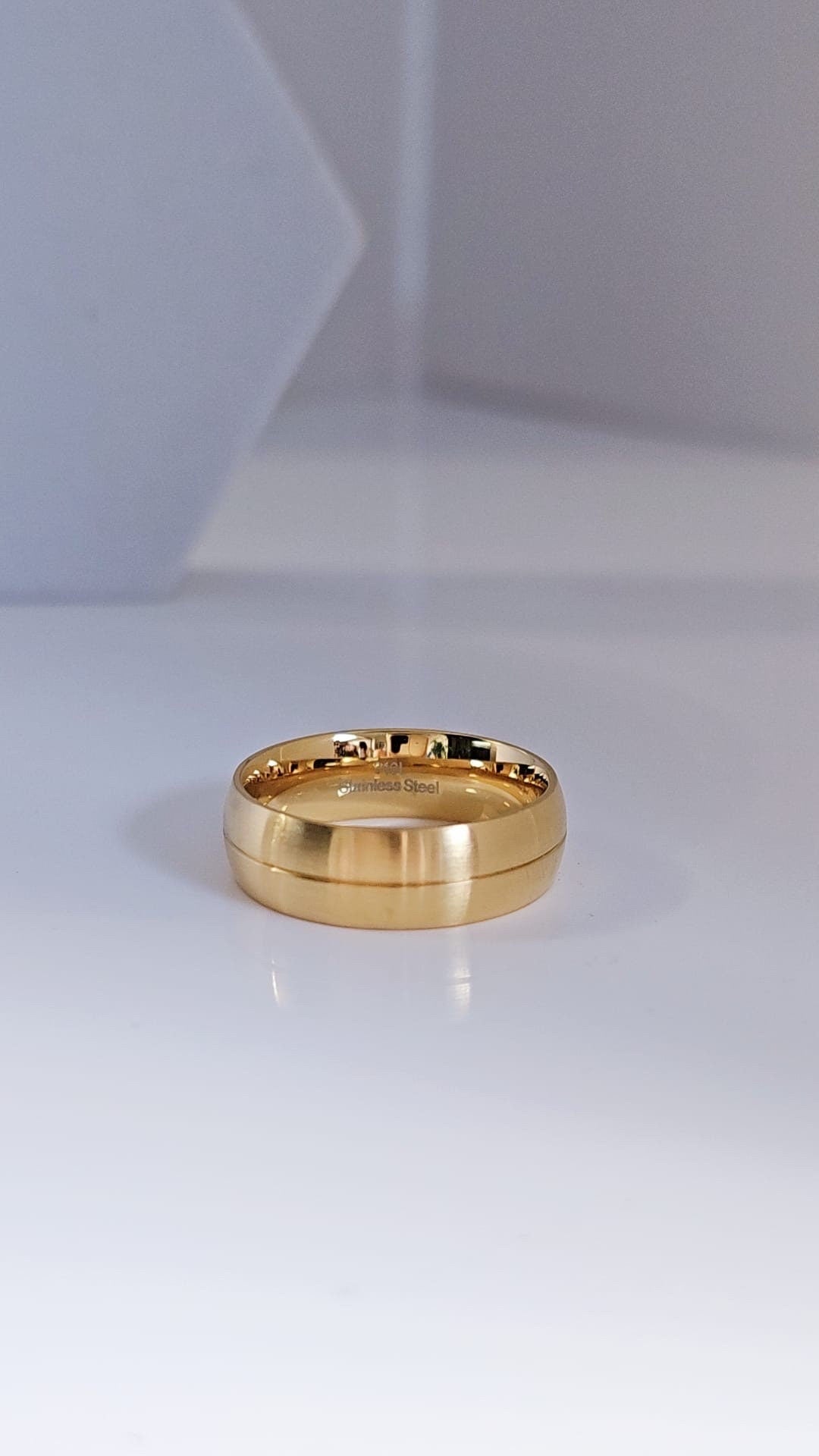 Gold Simple Striped Band