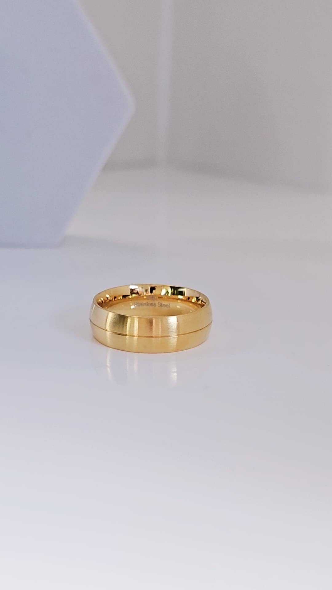 Gold Simple Striped Band