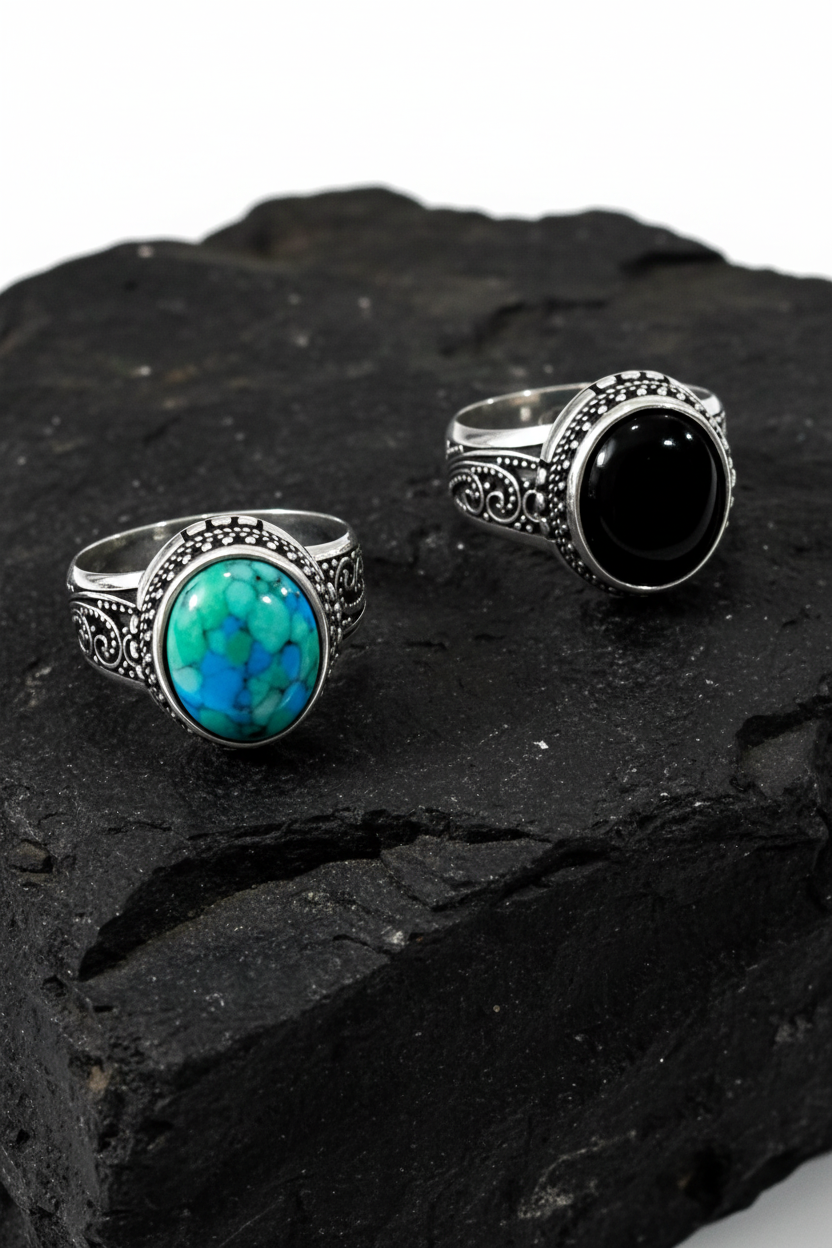 Agate Signet Ring – Sterling Silver