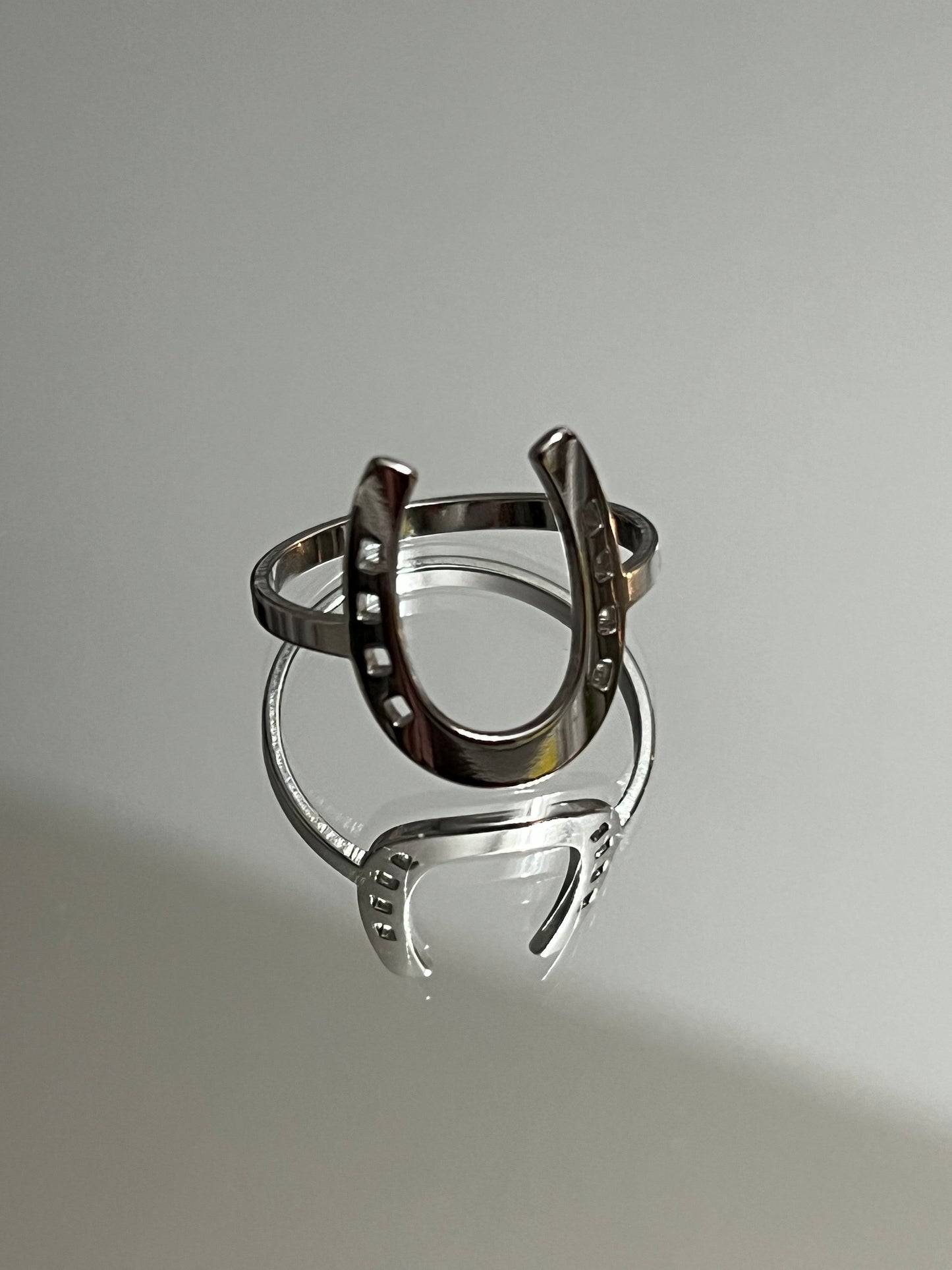 Horse Shoe Ring Men's Stainless Steel