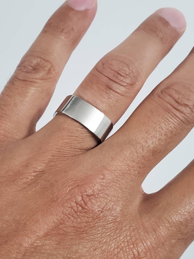 Geometric Square Fashionable Men's Ring – Stainless Steel
