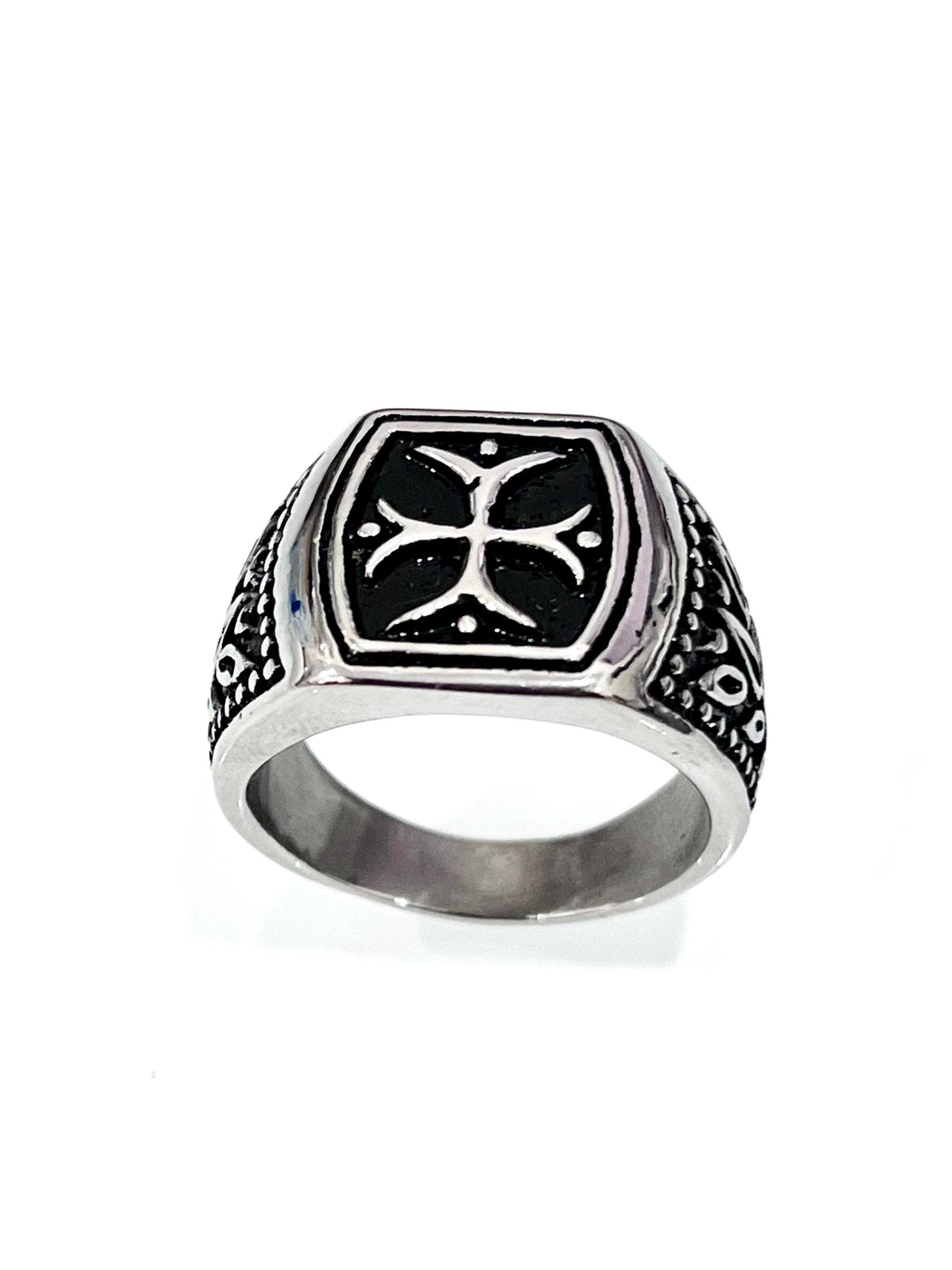 Cross Ring – Stainless Steel